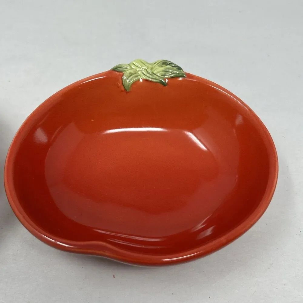 Pottery Barn Garden Pasta Bowls Vegetables Eggplant Tomato Onion Avocado 4pc